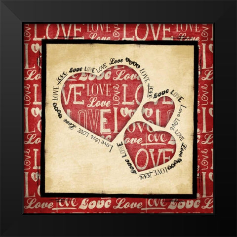 Valentine Black Modern Wood Framed Art Print by Grey, Jace