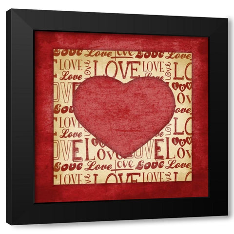 Valentine Black Modern Wood Framed Art Print by Grey, Jace