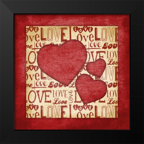 Valentine Black Modern Wood Framed Art Print by Grey, Jace