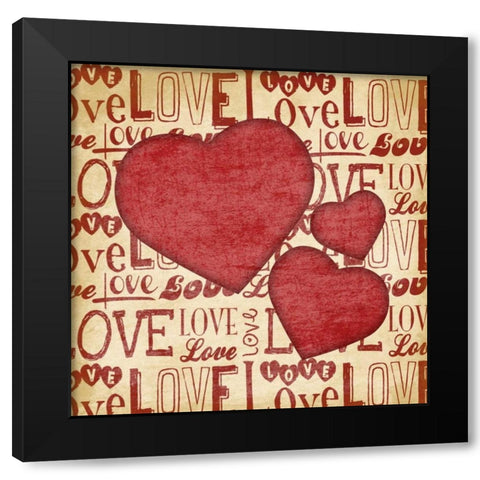 Valentine Black Modern Wood Framed Art Print by Grey, Jace