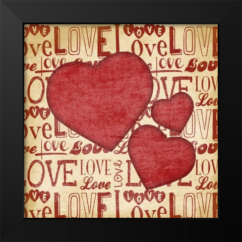 Valentine Black Modern Wood Framed Art Print by Grey, Jace