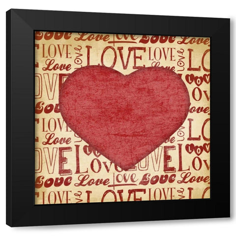Valentine Black Modern Wood Framed Art Print with Double Matting by Grey, Jace