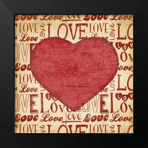Valentine Black Modern Wood Framed Art Print by Grey, Jace