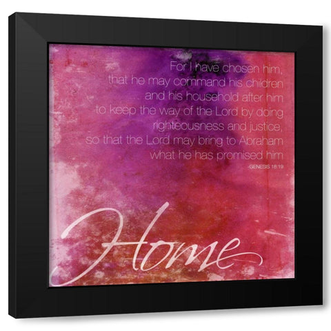 Watercolor Home Black Modern Wood Framed Art Print by Grey, Jace