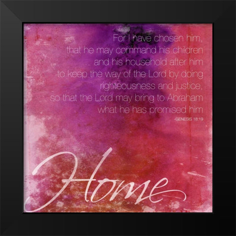 Watercolor Home Black Modern Wood Framed Art Print by Grey, Jace