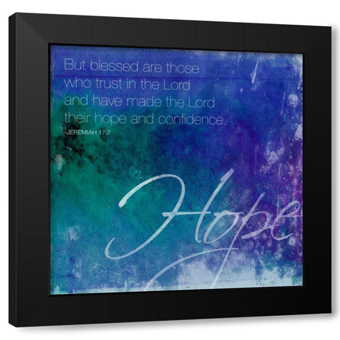 Watercolor Hope Black Modern Wood Framed Art Print by Grey, Jace