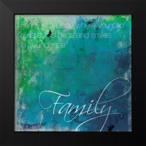 Watercolor Family Black Modern Wood Framed Art Print by Grey, Jace