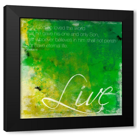Live Black Modern Wood Framed Art Print with Double Matting by Grey, Jace