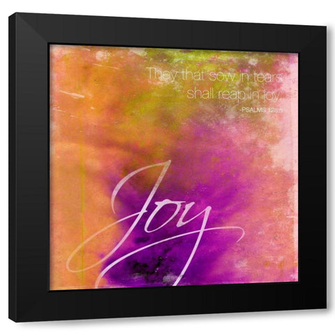 Joy Black Modern Wood Framed Art Print with Double Matting by Grey, Jace