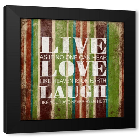 Live Black Modern Wood Framed Art Print with Double Matting by Grey, Jace