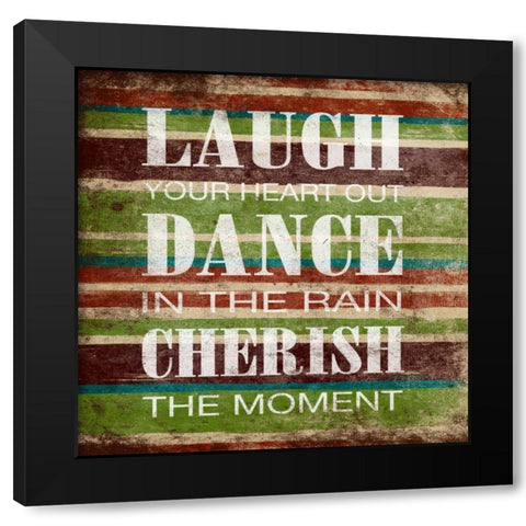 Laugh Black Modern Wood Framed Art Print with Double Matting by Grey, Jace
