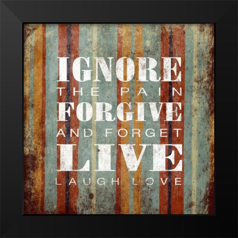 Ignore Black Modern Wood Framed Art Print by Grey, Jace