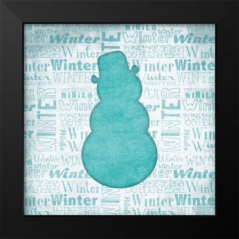 Winter Black Modern Wood Framed Art Print by Grey, Jace