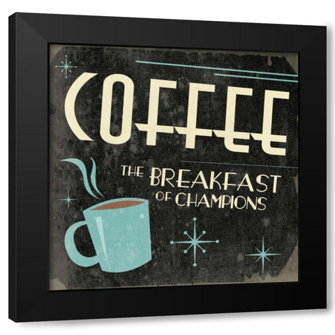 Coffee Black Modern Wood Framed Art Print by Grey, Jace