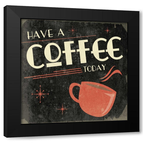 Coffee Black Modern Wood Framed Art Print with Double Matting by Grey, Jace