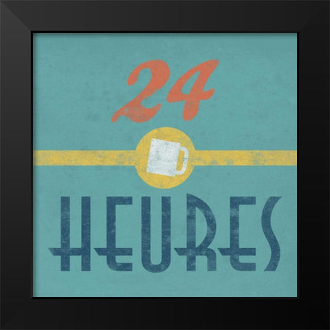 Coffee French Black Modern Wood Framed Art Print by Grey, Jace