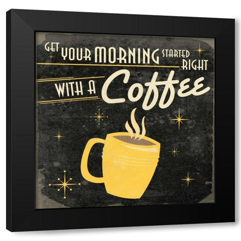 Coffee Black Modern Wood Framed Art Print with Double Matting by Grey, Jace