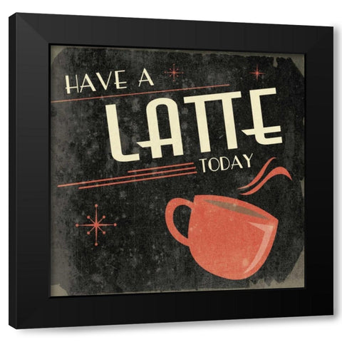 Latte Black Modern Wood Framed Art Print with Double Matting by Grey, Jace