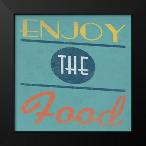 Enjoy Black Modern Wood Framed Art Print by Grey, Jace