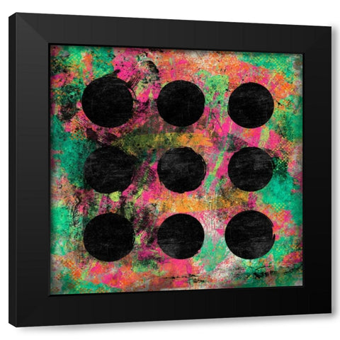 Glow Abstract H2 Black Modern Wood Framed Art Print by Grey, Jace