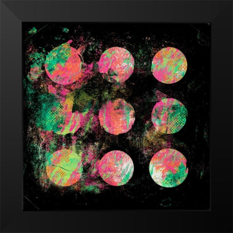Glow Abstract Mate J2 Black Modern Wood Framed Art Print by Grey, Jace