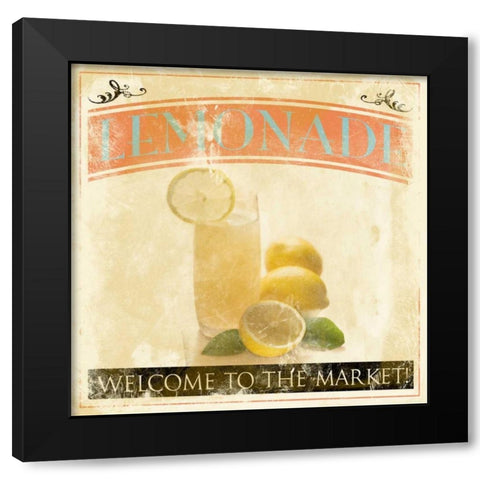 Lemonade Black Modern Wood Framed Art Print with Double Matting by Grey, Jace