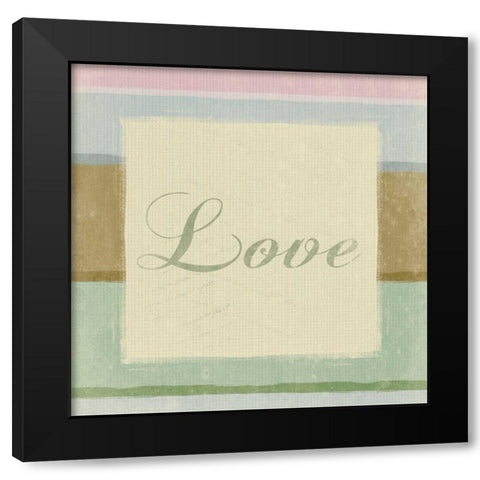 Bath Inspirational  Love Black Modern Wood Framed Art Print with Double Matting by Grey, Jace