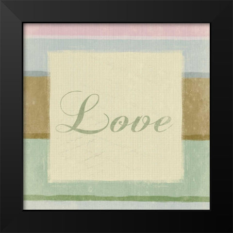 Bath Inspirational  Love Black Modern Wood Framed Art Print by Grey, Jace