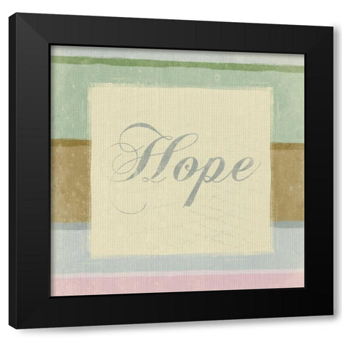 Bath Inspirational HOPE Black Modern Wood Framed Art Print with Double Matting by Grey, Jace