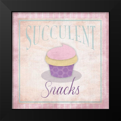 Succulent Snacks Black Modern Wood Framed Art Print by Grey, Jace