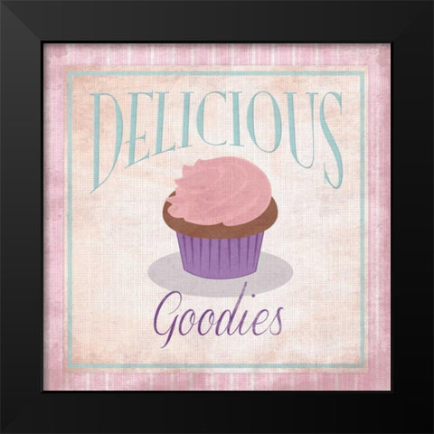 Cupcakes 2 Black Modern Wood Framed Art Print by Grey, Jace