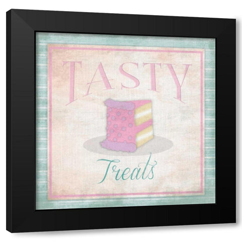 Cakes Black Modern Wood Framed Art Print by Grey, Jace