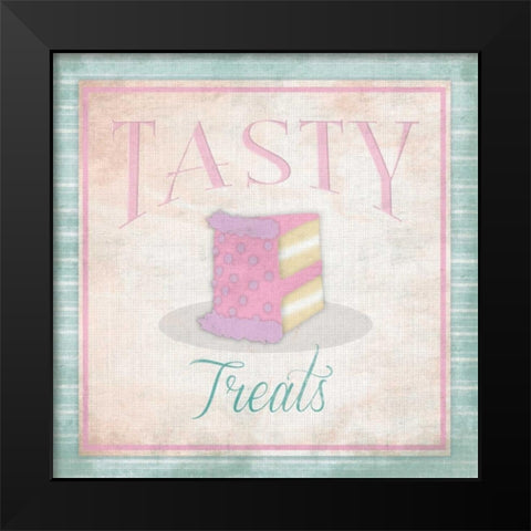 Cakes Black Modern Wood Framed Art Print by Grey, Jace