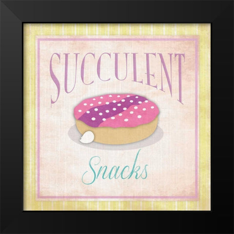 Doughnuts 2 Black Modern Wood Framed Art Print by Grey, Jace