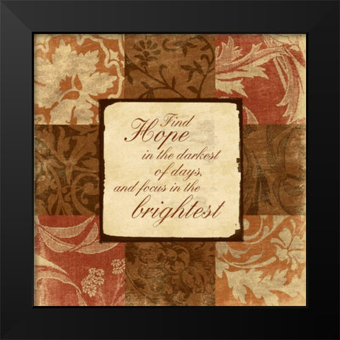 SpicePatch inspirational 2 Black Modern Wood Framed Art Print by Grey, Jace