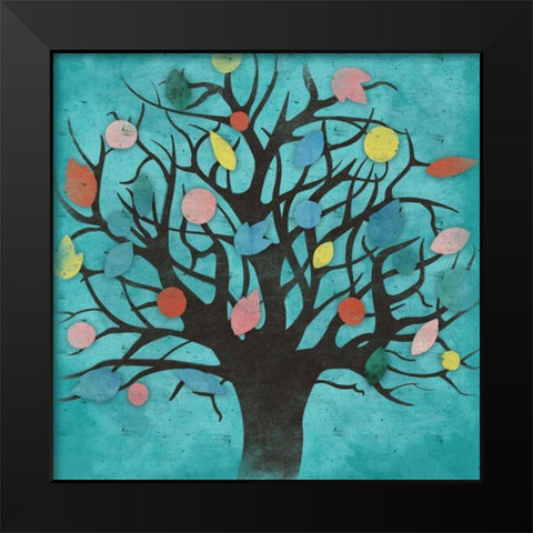 Tree Black Modern Wood Framed Art Print by Grey, Jace