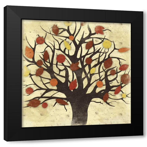 Fall Tree Black Modern Wood Framed Art Print by Grey, Jace