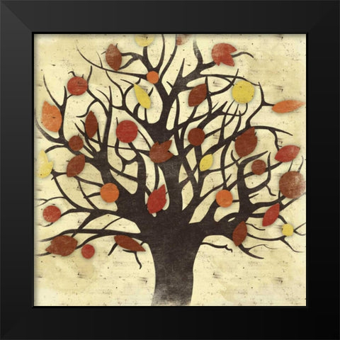 Fall Tree Black Modern Wood Framed Art Print by Grey, Jace