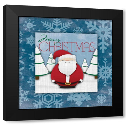 Merry christmas Black Modern Wood Framed Art Print by Grey, Jace