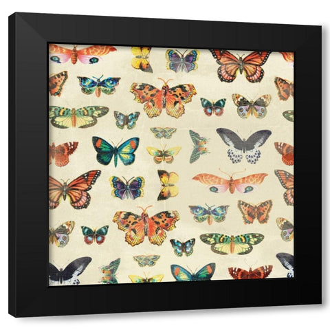 Butterfly Black Modern Wood Framed Art Print by Grey, Jace