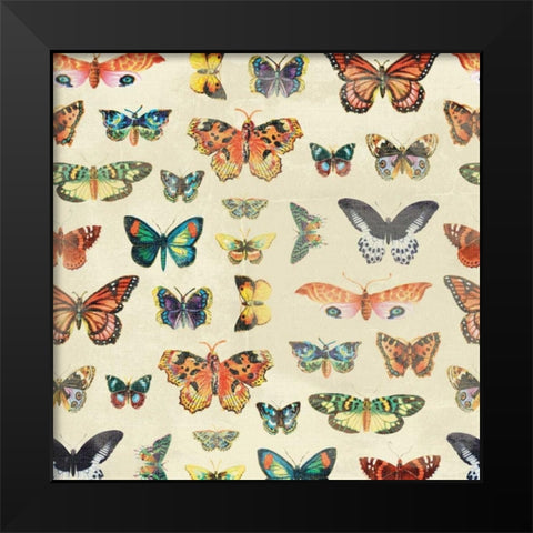 Butterfly Black Modern Wood Framed Art Print by Grey, Jace