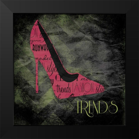 Trends Black Modern Wood Framed Art Print by Grey, Jace