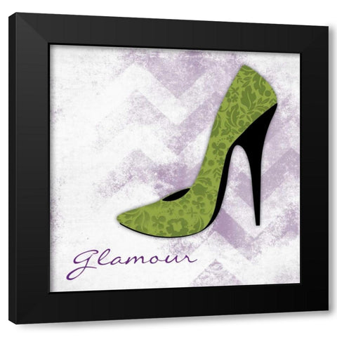 Glamour Black Modern Wood Framed Art Print with Double Matting by Grey, Jace