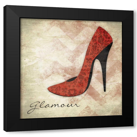 Glamour Black Modern Wood Framed Art Print with Double Matting by Grey, Jace