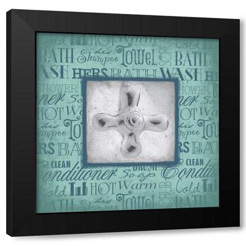 Cold knob Black Modern Wood Framed Art Print by Grey, Jace