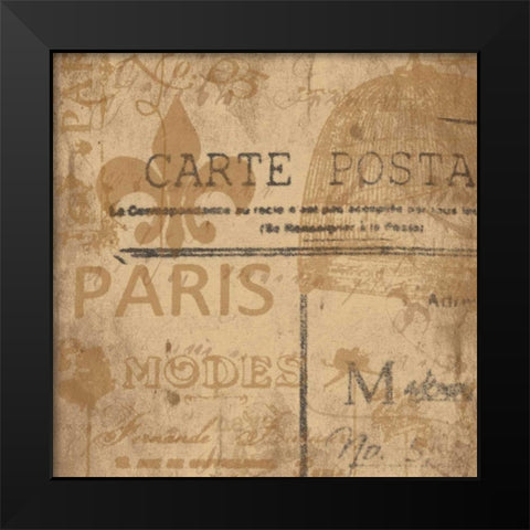 Paris B Black Modern Wood Framed Art Print by Grey, Jace