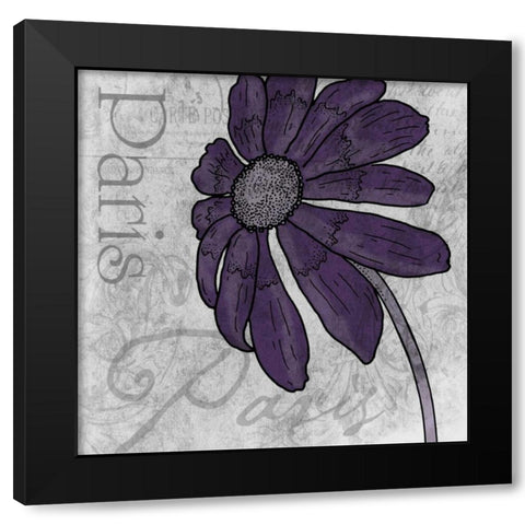 Paris plum Black Modern Wood Framed Art Print by Grey, Jace