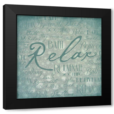 Relax bubbles Black Modern Wood Framed Art Print with Double Matting by Grey, Jace