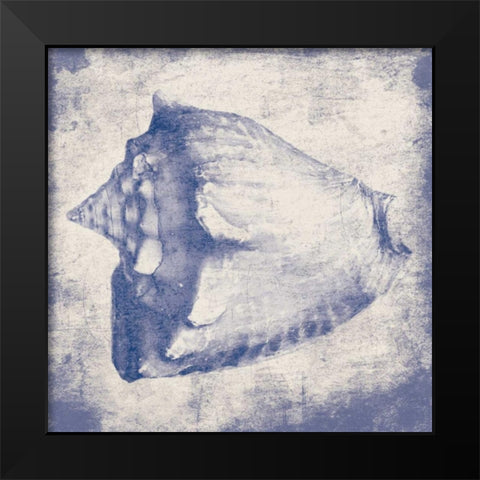 Conch shell Black Modern Wood Framed Art Print by Grey, Jace