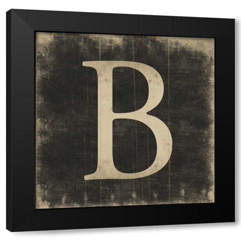B Black Modern Wood Framed Art Print with Double Matting by Grey, Jace